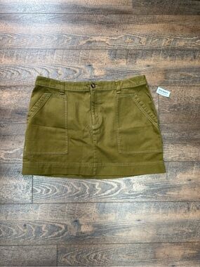 Old Navy Olive Utility Mini Skirt